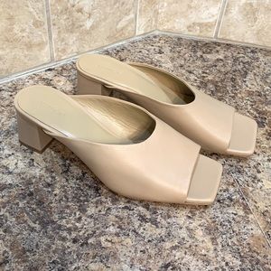 Vince Nude Block Heel Mules-2-1/4” heel H